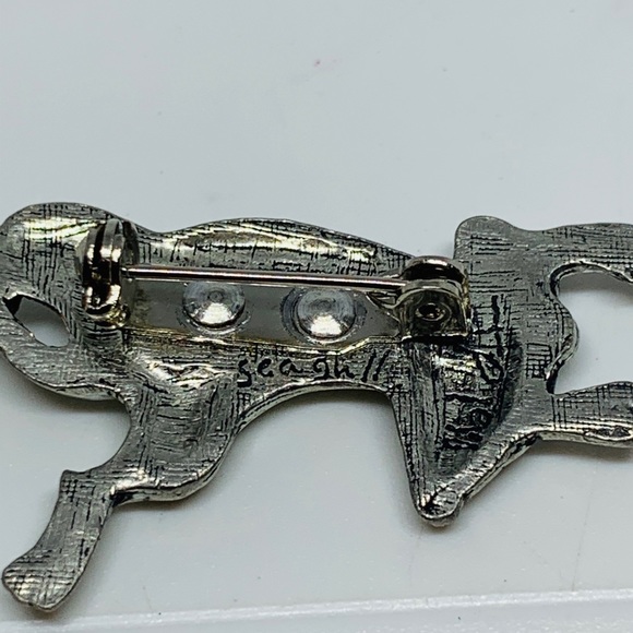 Vtg Pewter Mouse brooch (Seagull Studios) 2x1” - Picture 4 of 6